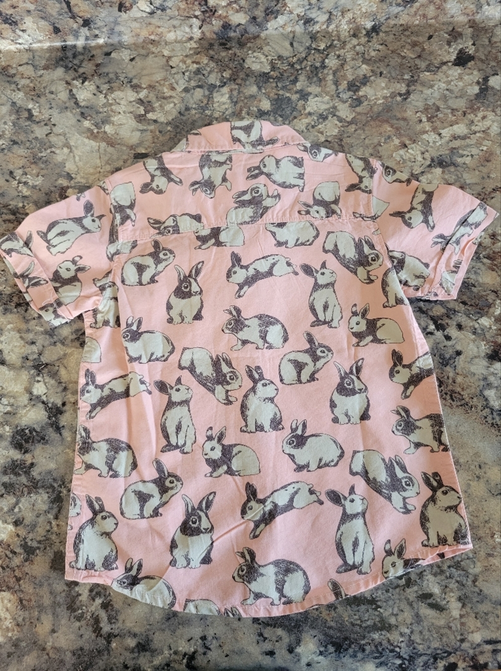Denim & Flower Ricky Singh Rabbit Sketch Pattern Button-Down Shirt Size 2T - Picture 7 of 8